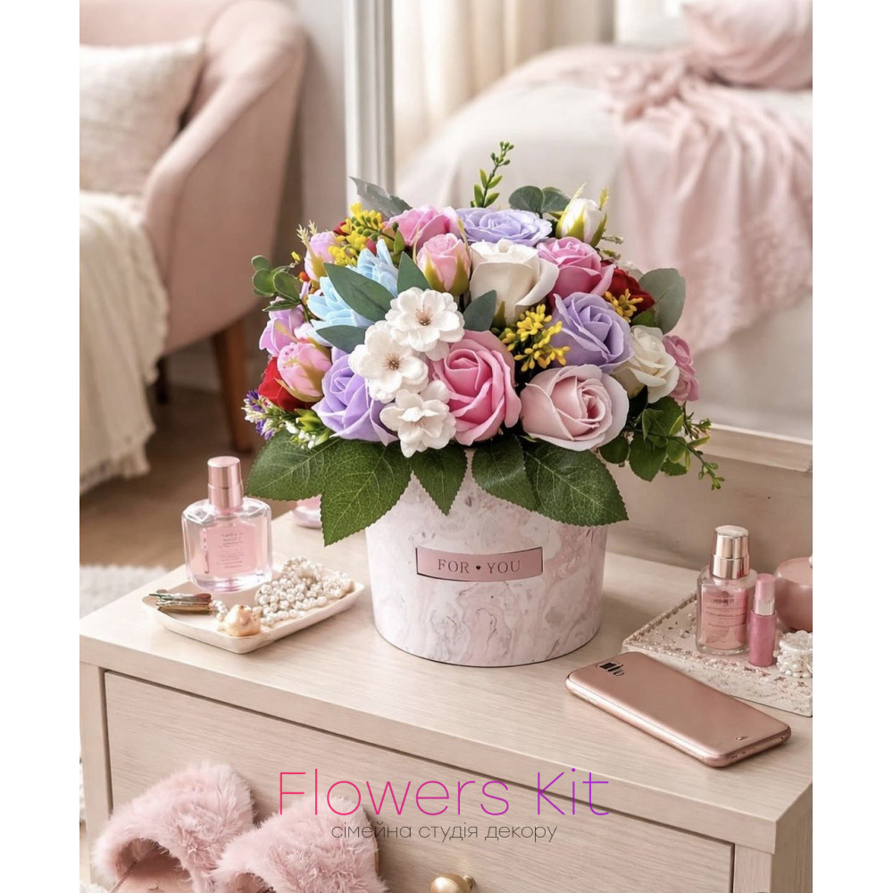 Мыльный букет «Пудровый шик»