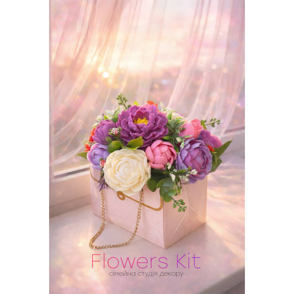 Мыльный букет пионов «Розовая мечта»