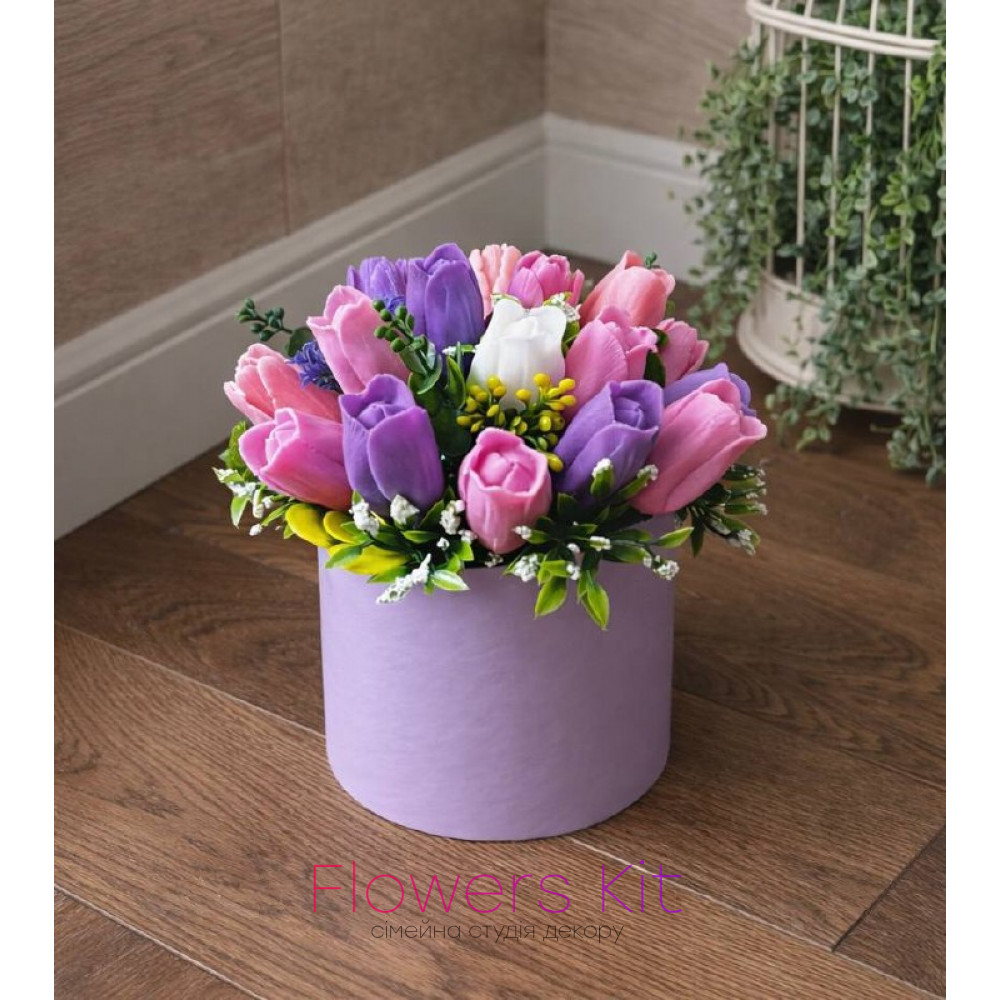 Букет из мыльных тюльпанов «Весенняя нежность»