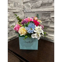 Букет мыльных цветов «Голубая элегантность»