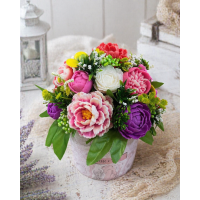 Букет мыльных цветов «Нежность в коробке»