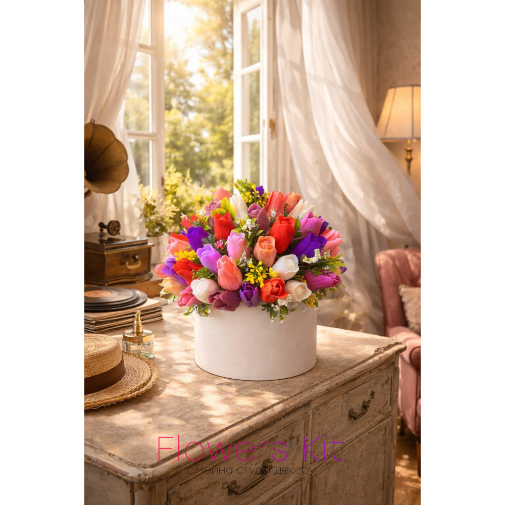 Букет мыльных тюльпанов «Цветное настроение»