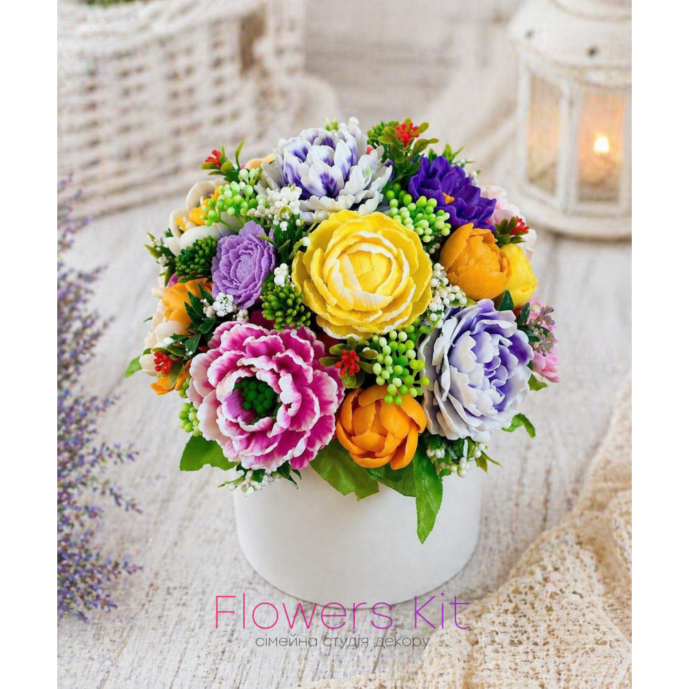 Букет мыльных цветов «Солнечная гармония»