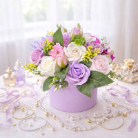 Букет из мыльных роз «Тихая роскошь»